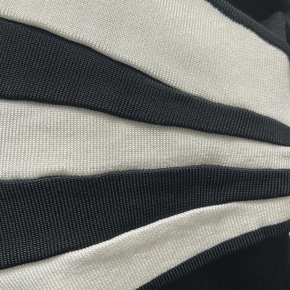 NWT Prima Bella Black and White Long Sleeve Blouse - Picture 6 of 8